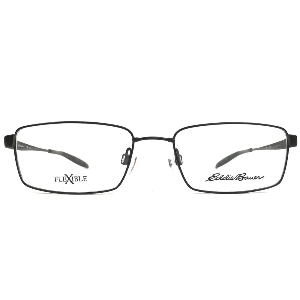 Eddie Bauer Eyeglasses Frames EB32021 BR Brown Rectangle Wire Rim 54-18-140